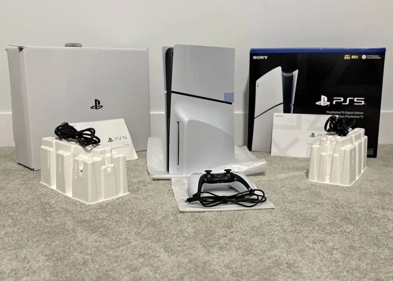 Sony PlayStation 5 Slim Disc Edition PS5 1TB White Console Gaming System
