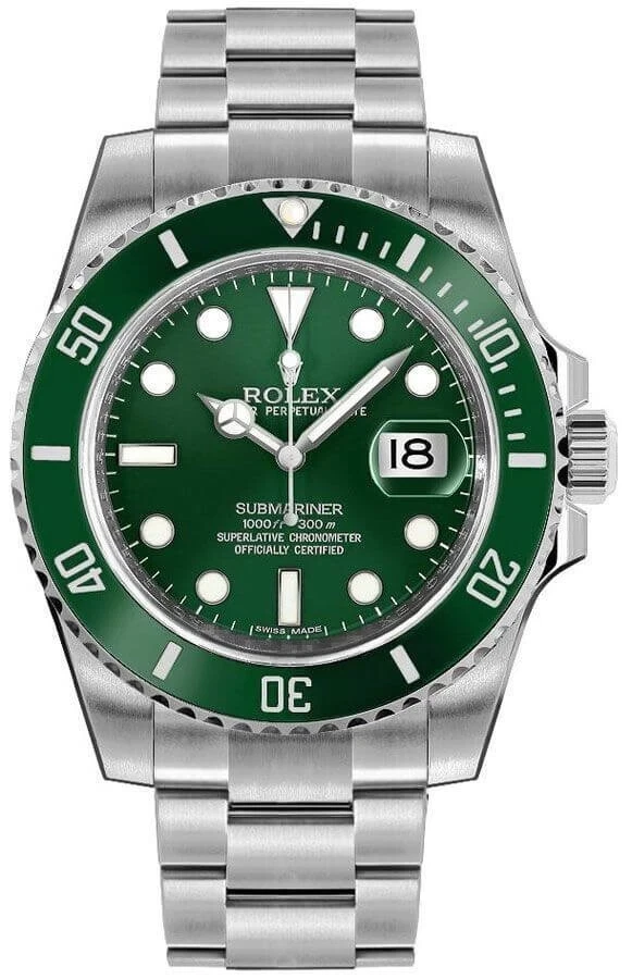 Rolex Submariner Date Self-Winding Automatic Hulk Steel Luxury Mens Watch