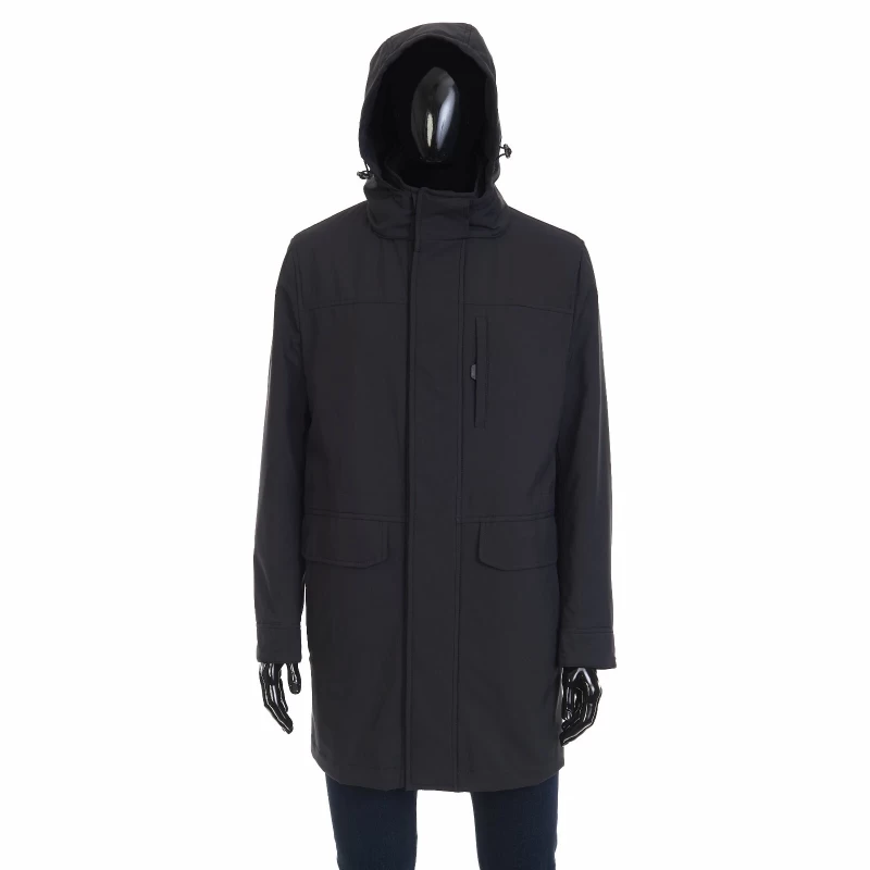 BRIONI 4290$ Navy Blue Sustainable Performa Nylon Parka Coat Jacket
